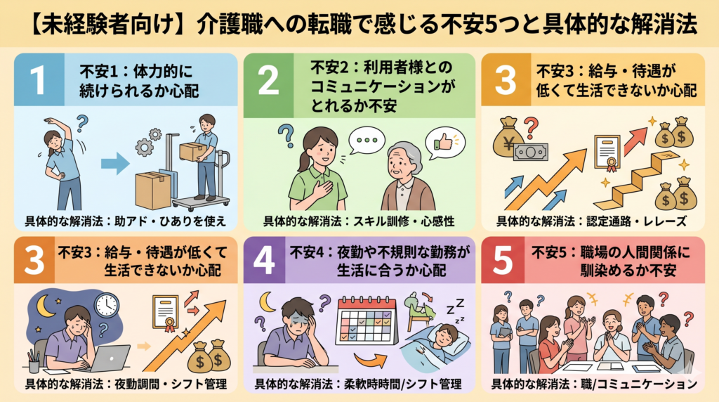 介護転職不安　課題