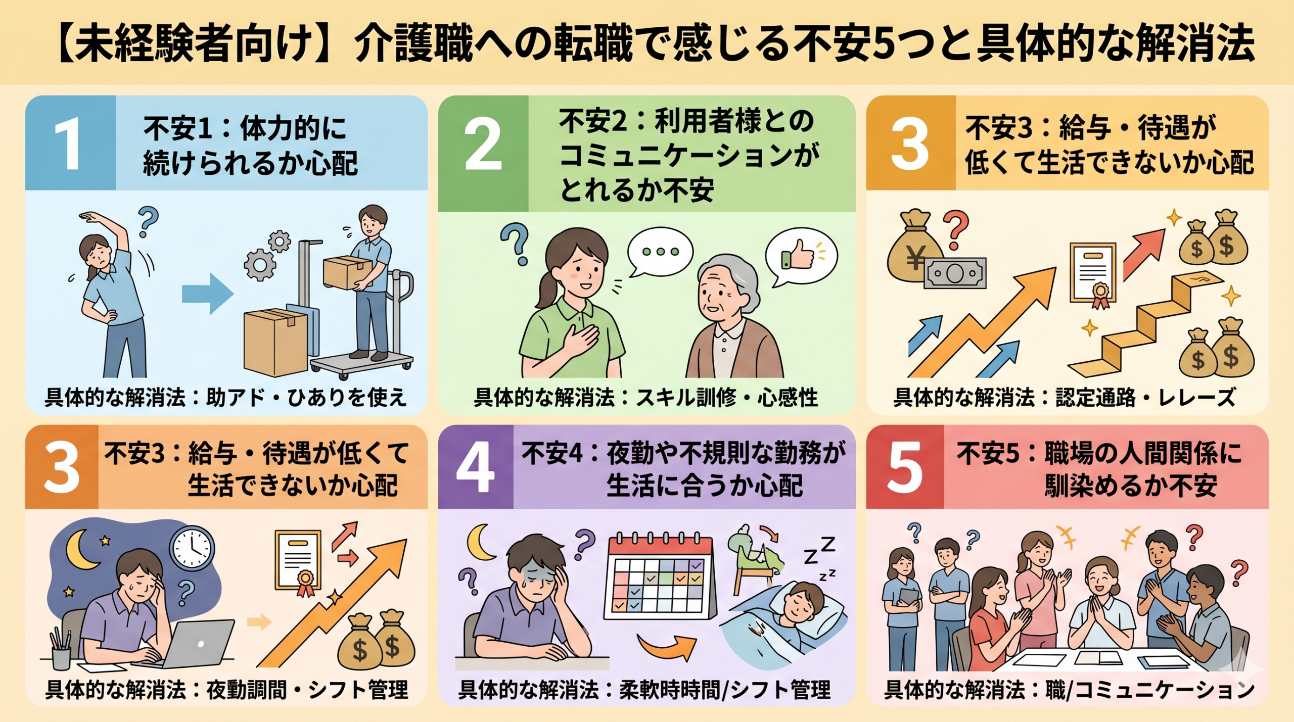 介護転職不安 課題